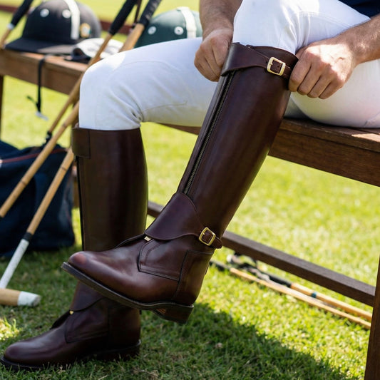 Polo Boot with Front Zip (Brown)