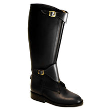 Load image into Gallery viewer, Black Polo Boot with Front Zip El Resero Lateral