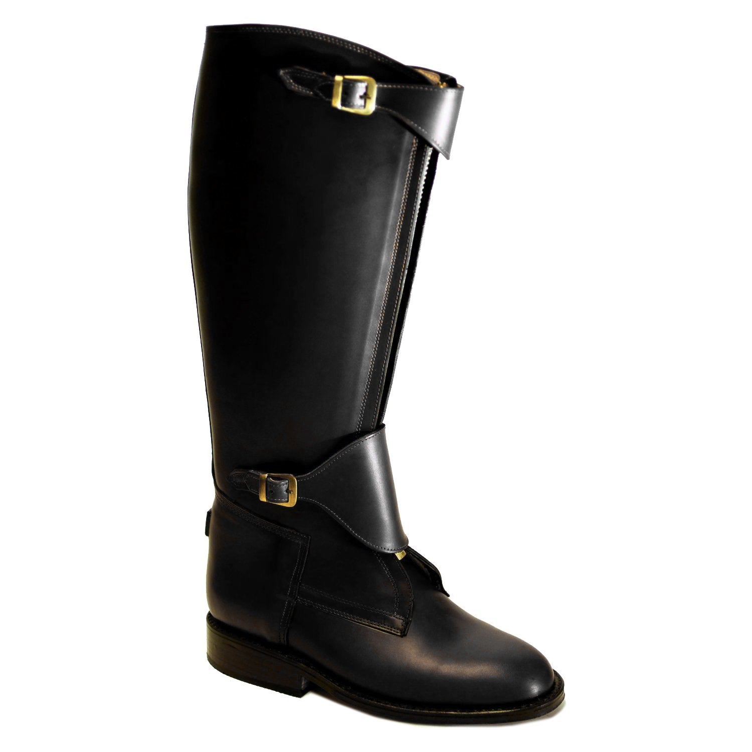 【EL RESERO/エルレセロ】Plain Toe BLACK 42 Black Classic Riding Boot - El Resero – EL RESERO