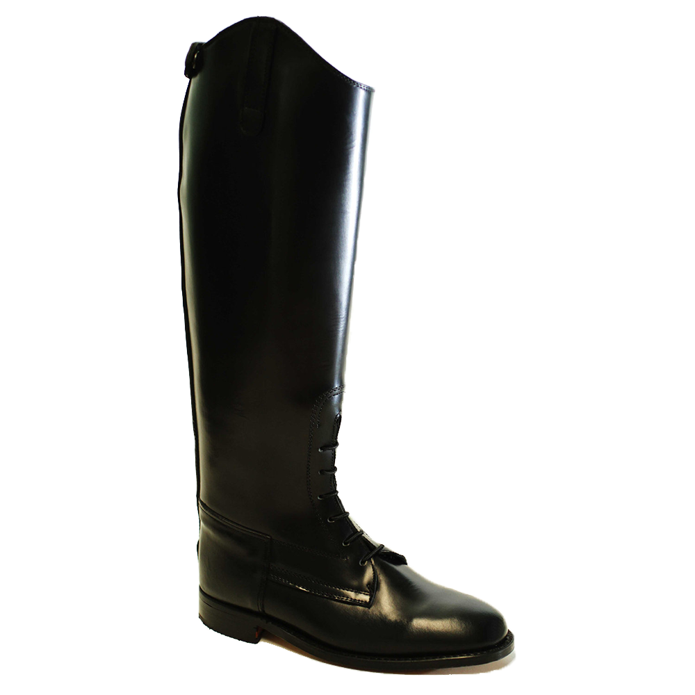 Riding Boot with Back Zip and Front Laces El Resero Lateral