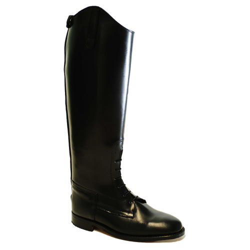 Riding Boot with Back Zip and Front Laces El Resero Lateral